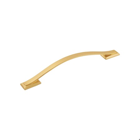 Hickory Hardware Dover Collection Pull 6-5/16 Inch 160mm Center to Center Brushed Golden Brass Finish H078773BGB